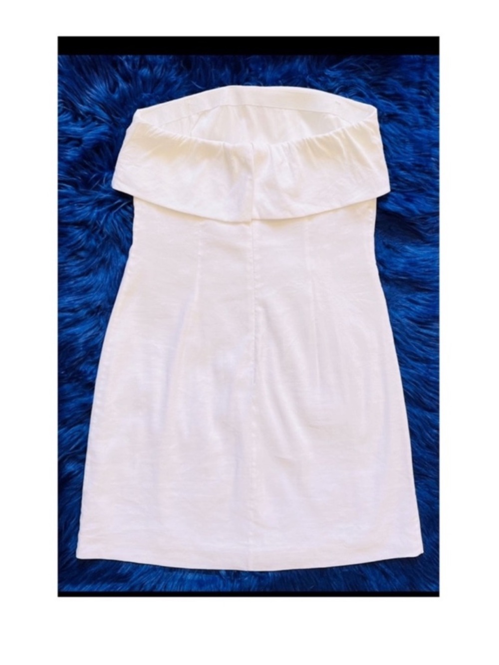 New! THEORY Foldover Eco Crunch Strapless Linen-Blend Mini Dress - Picture 7 of 9